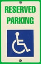 Reserved Parking sign Royalty Free Stock Photo