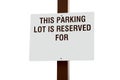 Reserved Parking Sign Royalty Free Stock Photo