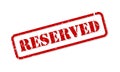 Reserved Rubber Stamp Vector