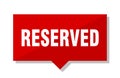 Reserved red tag