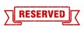 reserved ribbon. Royalty Free Stock Photo