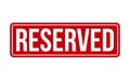 Reserved Rubber Stamp. Red Reserved Rubber Grunge Stamp Seal Vector Illustration - Vector Royalty Free Stock Photo