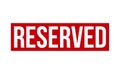 Reserved Rubber Stamp. Red Reserved Rubber Grunge Stamp Seal Vector Illustration - Vector Royalty Free Stock Photo