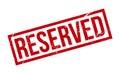 Reserved Rubber Stamp. Red Reserved Rubber Grunge Stamp Seal Vector Illustration - Vector Royalty Free Stock Photo