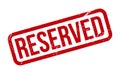 Reserved Rubber Stamp. Red Reserved Rubber Grunge Stamp Seal Vector Illustration - Vector Royalty Free Stock Photo