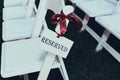 Reserved seating at a wedding Royalty Free Stock Photo