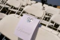 Reserved Seats at Wedding Royalty Free Stock Photo