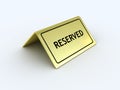 Reserved Sign Royalty Free Stock Photo