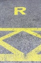 Reserved Sign on asphalt Royalty Free Stock Photo