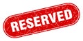 reserved sign. reserved grunge stamp. Royalty Free Stock Photo