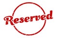 reserved sign. reserved round vintage stamp. Royalty Free Stock Photo