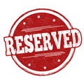 Reserved sign or stamp Royalty Free Stock Photo