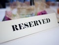 Reserved table