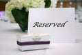 Reserved table card