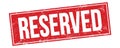 RESERVED text on red grungy rectangle stamp Royalty Free Stock Photo