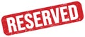 RESERVED text on red grungy stamp sign Royalty Free Stock Photo