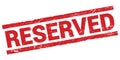 RESERVED text on red rectangle stamp sign Royalty Free Stock Photo