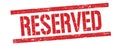 RESERVED text on red vintage lines stamp Royalty Free Stock Photo