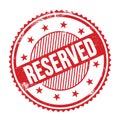 RESERVED text written on red grungy round stamp Royalty Free Stock Photo