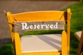 Reserved Wedding Seating Royalty Free Stock Photo