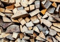 Reserves of birch logs Royalty Free Stock Photo