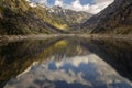 Reservoir of Cavallers in the Pyrenees mountains of Alta Ribagorza upper the Bohi valley, Spain