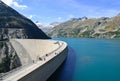Reservoir and dam at KÃÂ¶lnbrein in Austria Royalty Free Stock Photo