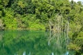 Nature crater reservoir Royalty Free Stock Photo