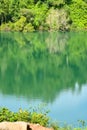 Nature crater reservoir Royalty Free Stock Photo