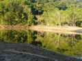 Reservoir for camping in thailand Royalty Free Stock Photo