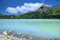 Reservoir lake with mountains epic landscape. Idyllic reservoir Kops lake at 1800 m in austrian Galtur, Vorarlberg Royalty Free Stock Photo