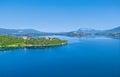 Reservoir lake Peruca at the river Cetina, Croatia