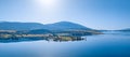 Reservoir lake Peruca at the river Cetina, Croatia