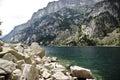 Reservoir in the mountains of the Spanish pyrenees Royalty Free Stock Photo