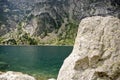 Reservoir in the mountains of the Spanish pyrenees Royalty Free Stock Photo