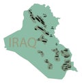 Reservoirs of oil in Iraq. Irak map with deposits of oil. Subsurface reservoirs of petroleum Royalty Free Stock Photo