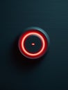 Ominous Glowing Reset Button on a Clean Backdrop Inviting Interaction and Curiosity in a Dark Environment Royalty Free Stock Photo