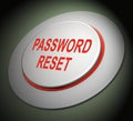 Reset Password Button To Redo Security Of PC - 3d Illustration