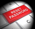 Reset Password Keyboard Key To Redo Security Of PC - 3d Illustration Royalty Free Stock Photo