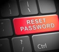 Reset Password Keyboard Key To Redo Security Of PC - 3d Illustration Royalty Free Stock Photo