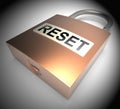 Reset Password Padlock To Redo Security Of PC - 3d Illustration