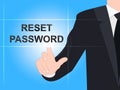 Reset Password Pressed To Redo Security Of PC - 3d Illustration