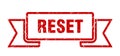 reset ribbon. reset grunge band sign. Royalty Free Stock Photo