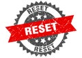 Reset stamp. reset grunge round sign. Royalty Free Stock Photo