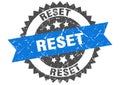 Reset stamp. reset grunge round sign. Royalty Free Stock Photo