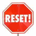 Reset Stop Sign Start Over Begin Again Fresh