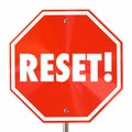 Reset Stop Sign Start Over Begin Again Fresh Royalty Free Stock Photo