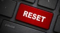 Reset text button on keyboard Royalty Free Stock Photo