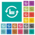Reset to factory defaults square flat multi colored icons