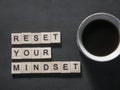 Reset Your mindset, Motivational Words Quotes Concept